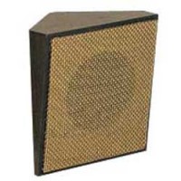 Valcom Corner One-way Woodgrain: Dark Brown Cloth Grille