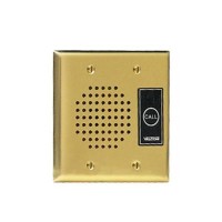 Valcom Durable Flush Mount Brass Plate 
w/Call Button and LED